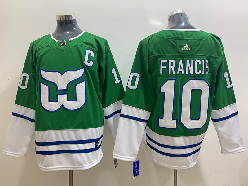 Men's Carolina Hurricanes Ron Francis #10 Green Home Breakaway Jersey